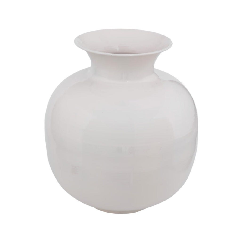 Elegant White Ceramic Vase - Modern Minimalist Design for Home Decor