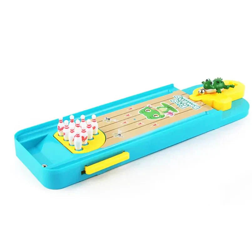 Mini Bowling Set with Frog Launcher for Kids 6+