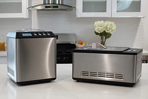 Upright Automatic Ice Cream Maker with Built-in Compressor