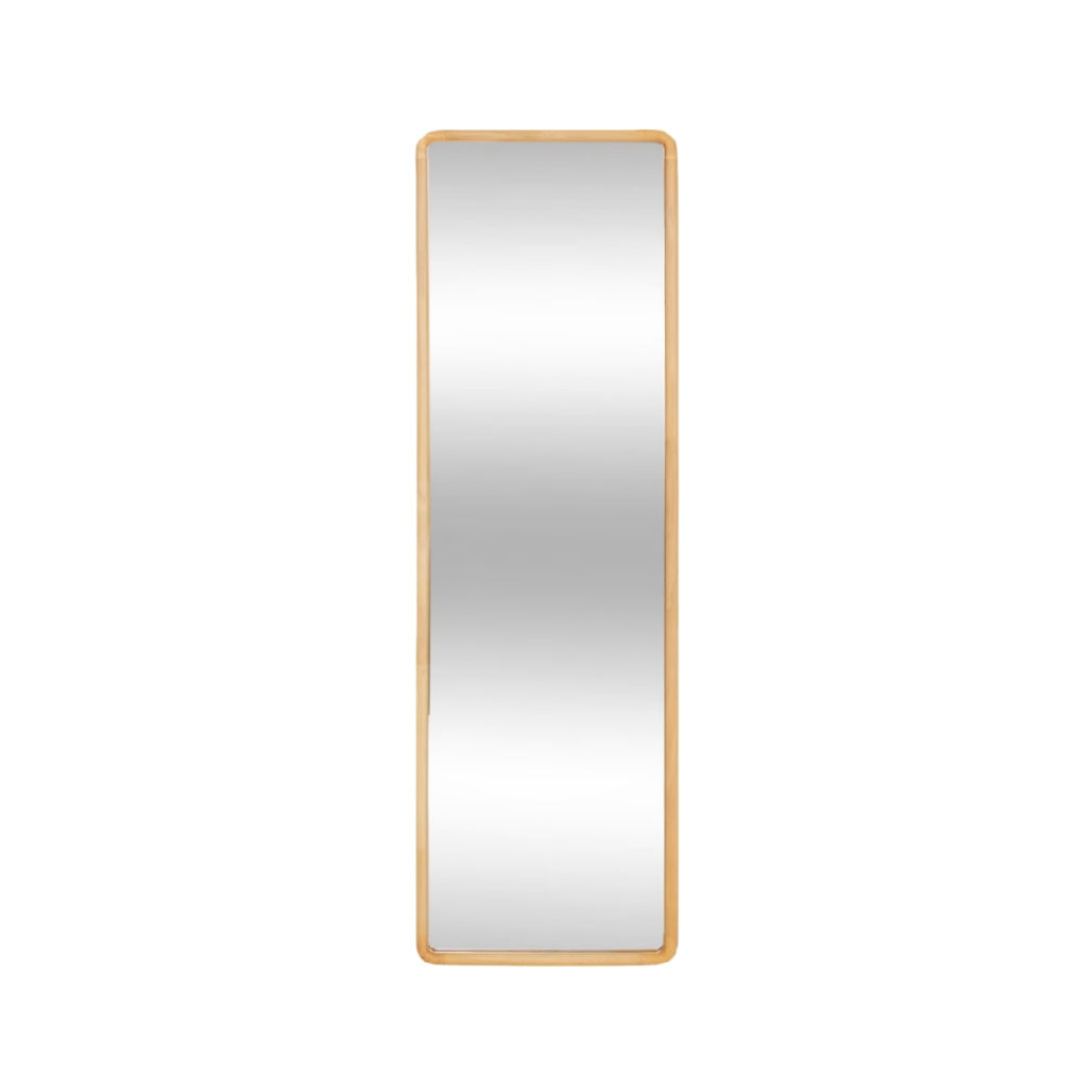 Elegant Full-Length Mirror with Wooden Frame - Vertical Design for Home Decor